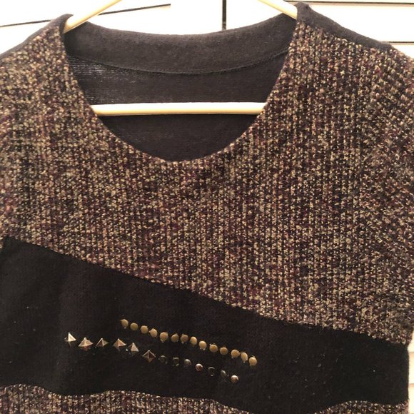 Winter tunic short-sleeve jersey, mixed material - Picture 3 of 6